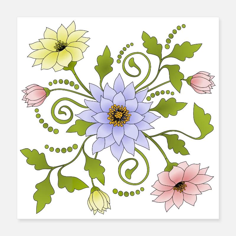 Fleur Poster 40 x 40 cm