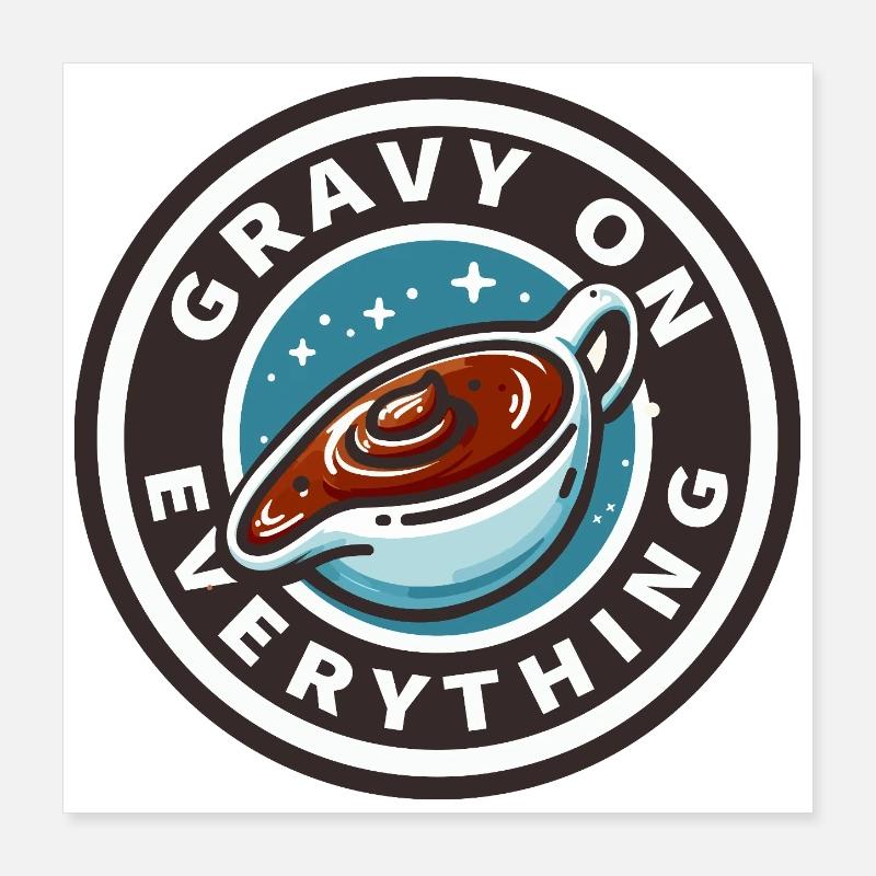 Soßenpflaster auf allem Poster 40x40 cm