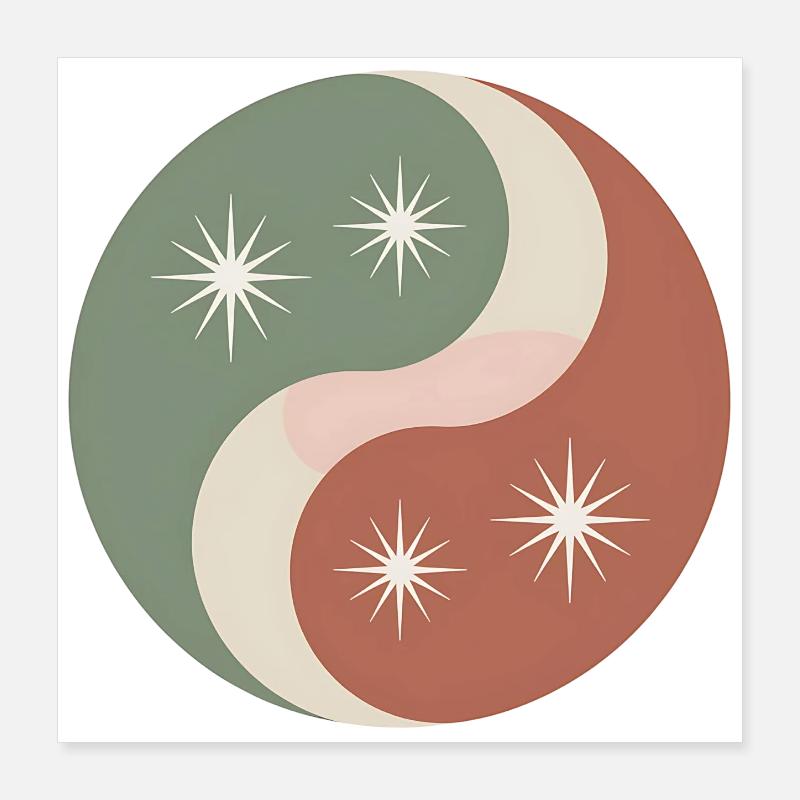 Yin Yang - Inner Balance Poster 16" x 16" (40x40 cm)