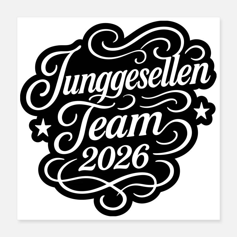 Bachelor Team 2026 Jga Poster 40 x 40 cm