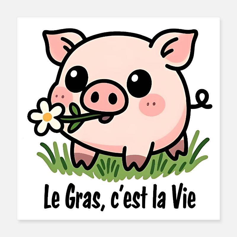 Fat is Life Poster 16" x 16" (40x40 cm)