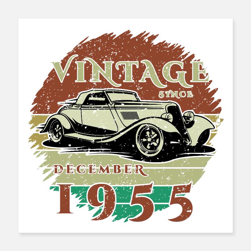 70e anniversaire - Classiques - Millésime depuis 12/1955 Poster 40 x 40 cm