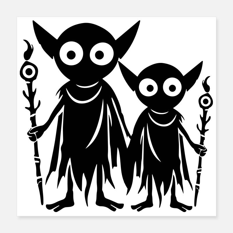 Goblin Orc Fantasy Poster 16" x 16" (40x40 cm)