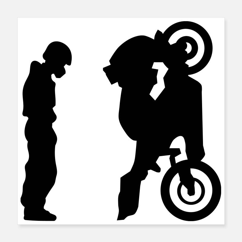 Motorrad Poster 40x40 cm