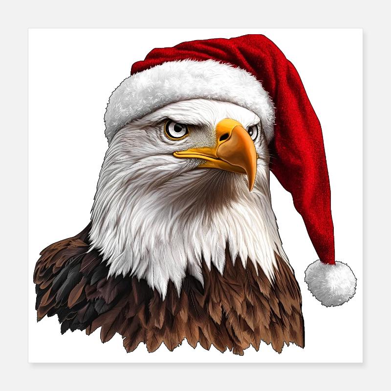 Eagle Christmas Poster 16" x 16" (40x40 cm)