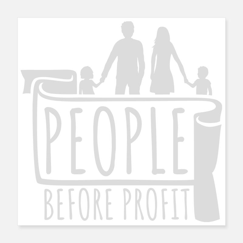 Logo de l’activisme People Before Profit Justice Poster 40 x 40 cm
