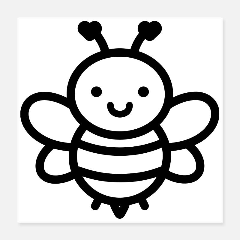 bee Poster 16" x 16" (40x40 cm)