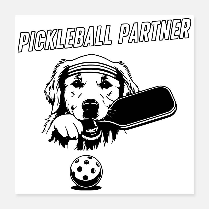 Compagnon de pickleball mignon Poster 40 x 40 cm