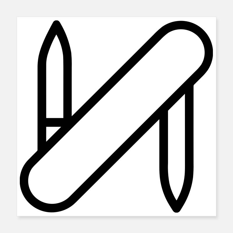 Schweizer Taschenmesser Poster 40x40 cm