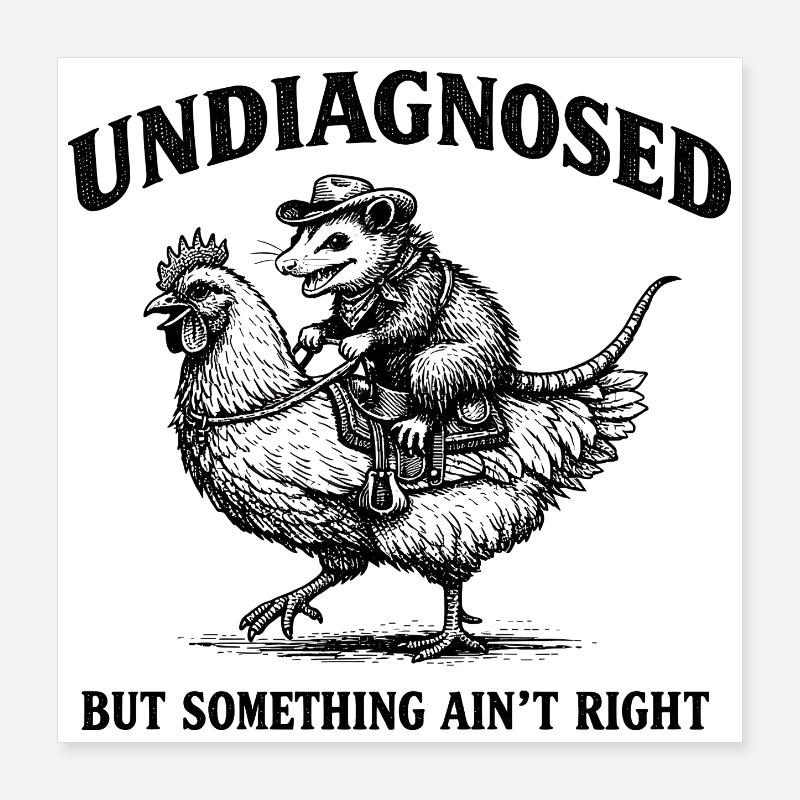 Not diagnosed, but something is wrong Poster 16" x 16" (40x40 cm)
