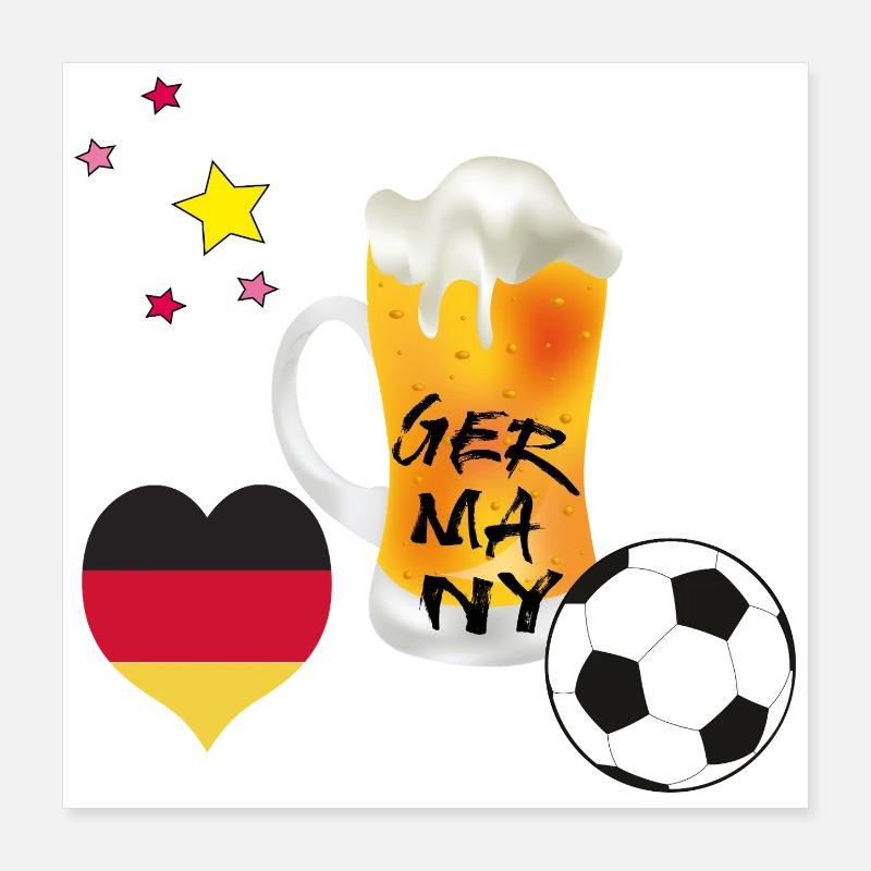 Fußballfan Poster 40x40 cm