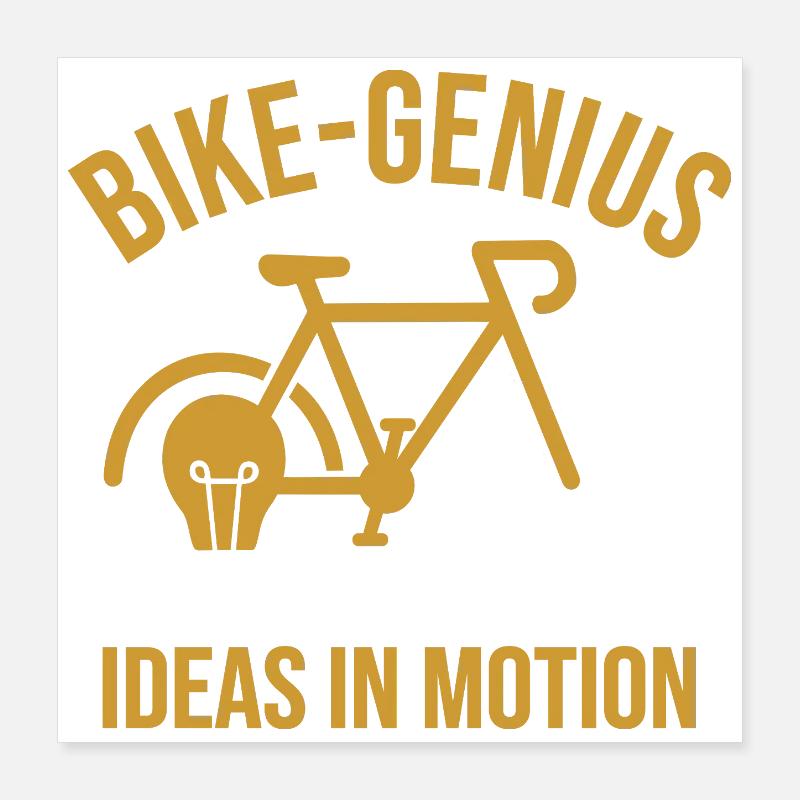 Vélo Idées en Mouvement Poster 40 x 40 cm