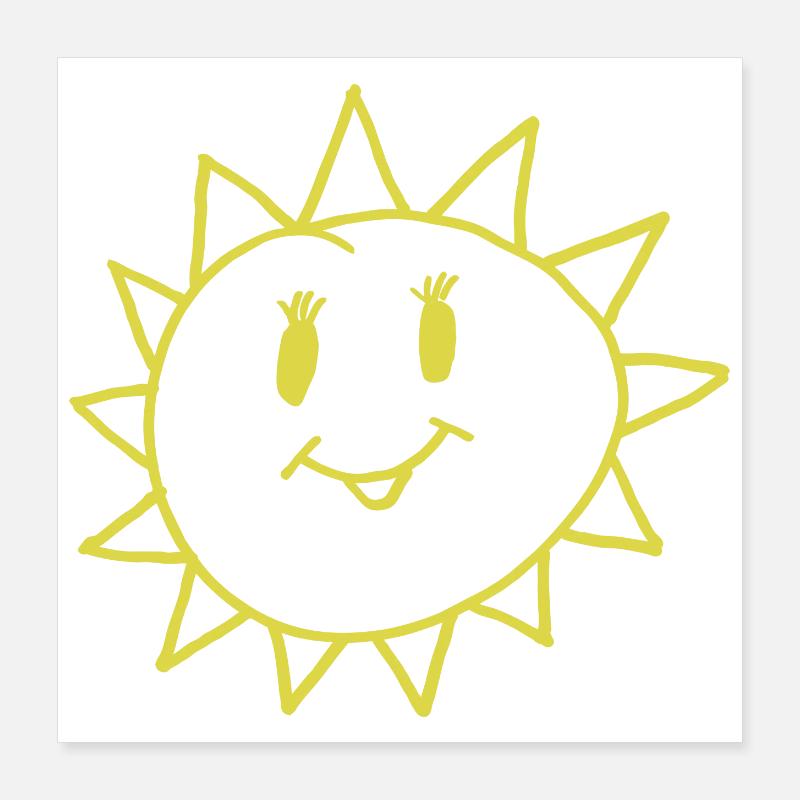 Sonne Poster 40x40 cm