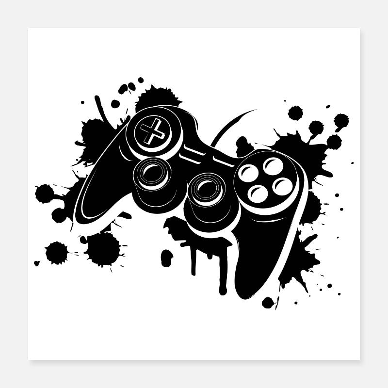 Gamepad Graffiti Poster 16" x 16" (40x40 cm)