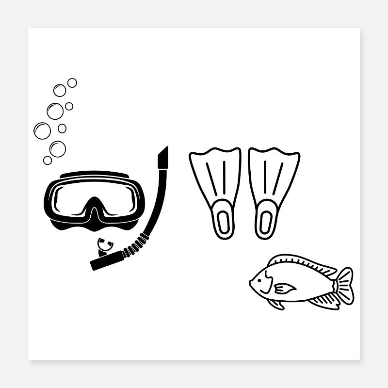 Tauchen – Geschenkidee Poster 40x40 cm