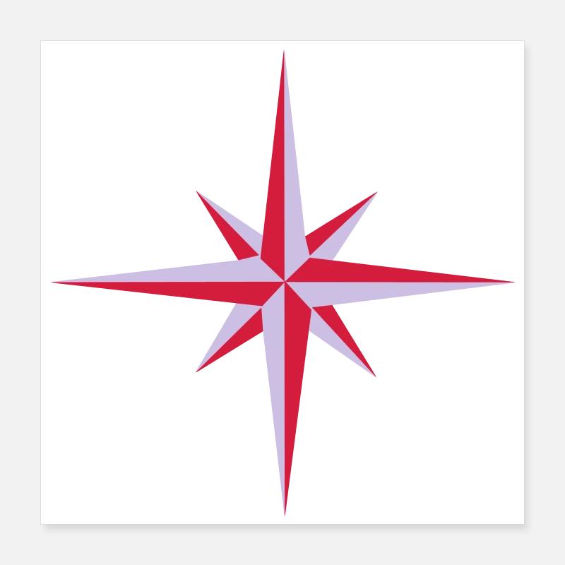 Compass Poster 16" x 16" (40x40 cm)