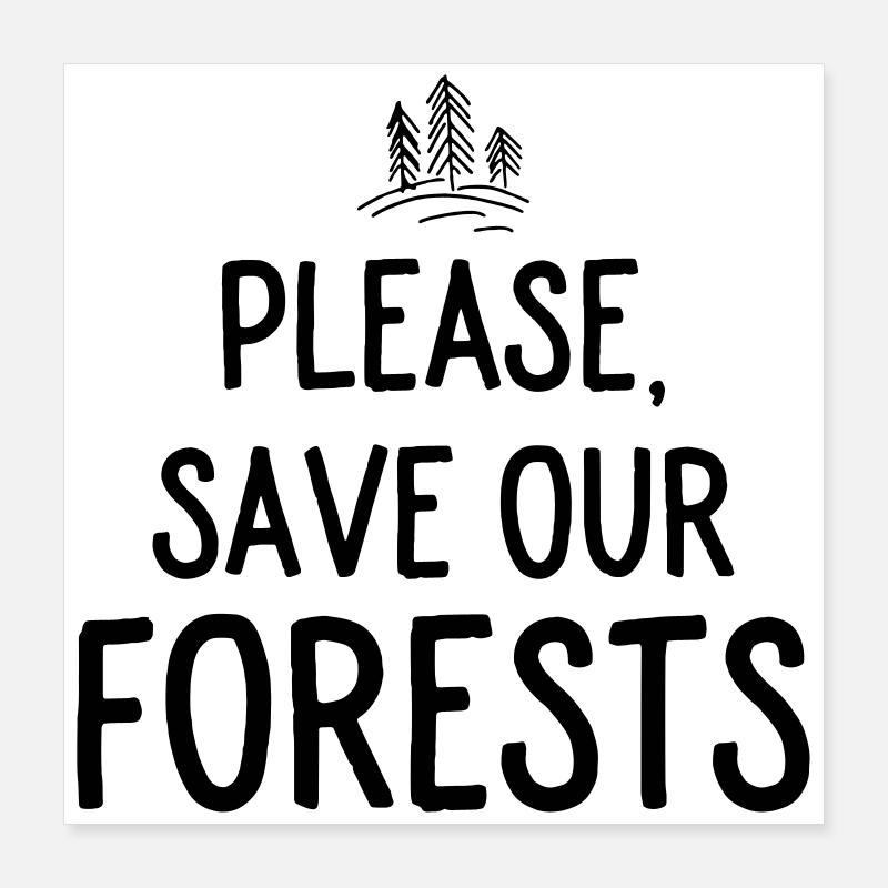 Protection de la nature Poster 40 x 40 cm