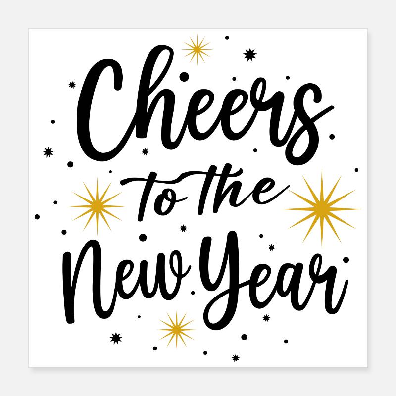 Éclat d’étoile dorée Nuit noire Poster 40 x 40 cm