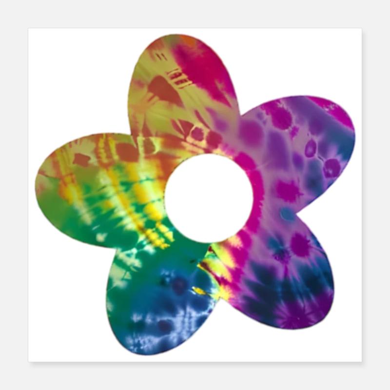 Batik Blume Poster 40x40 cm