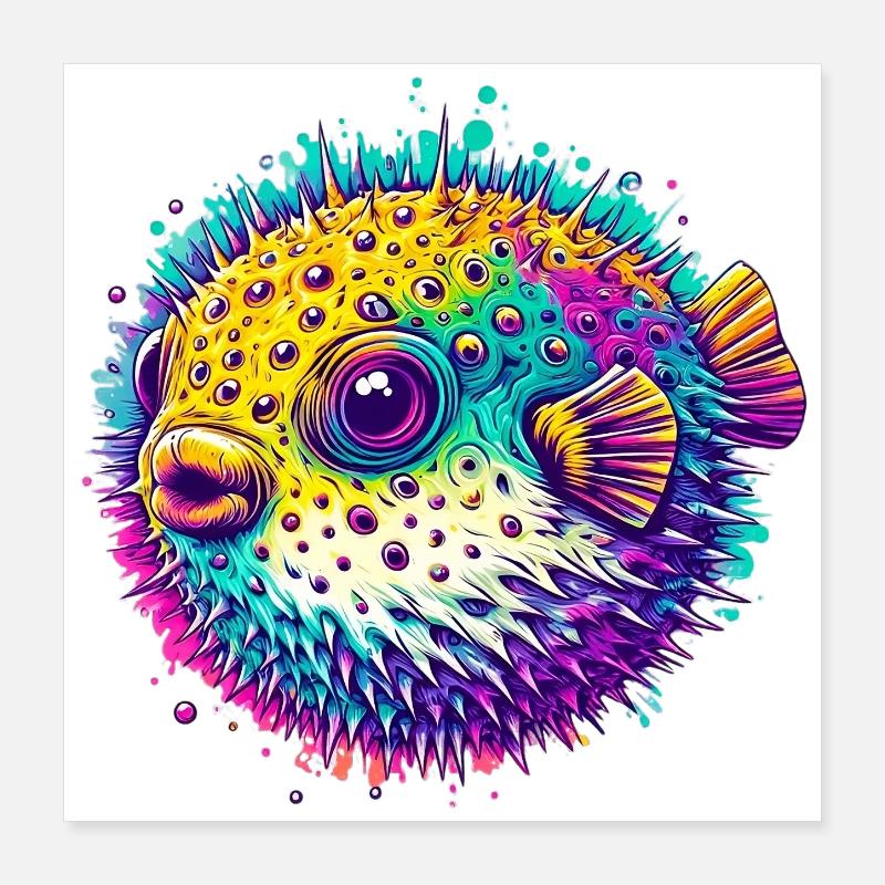 Blowfish Poster 40 x 40 cm