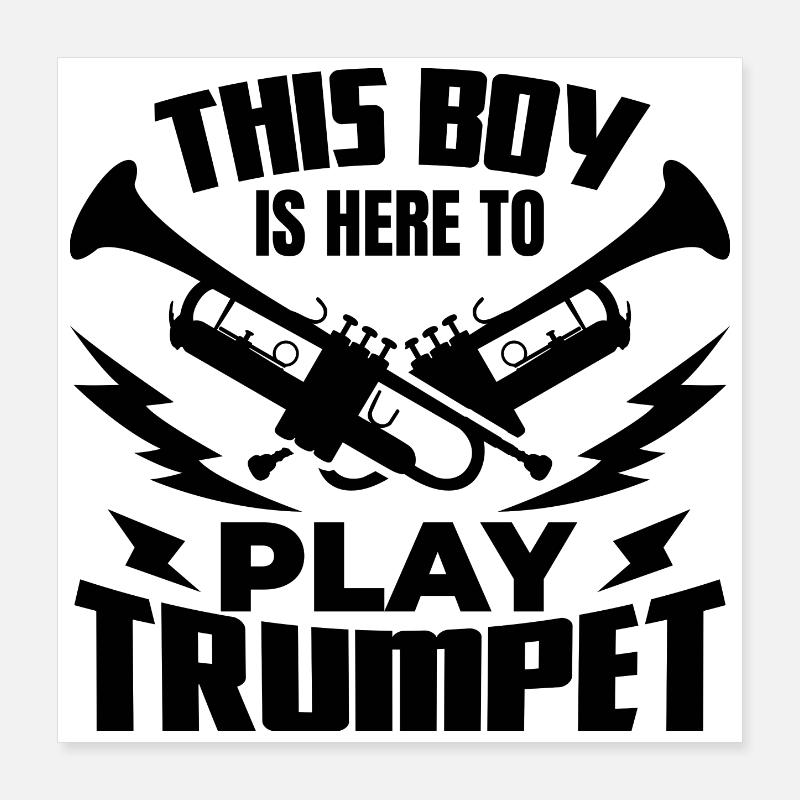 Trumpeter Boy Poster 16" x 16" (40x40 cm)