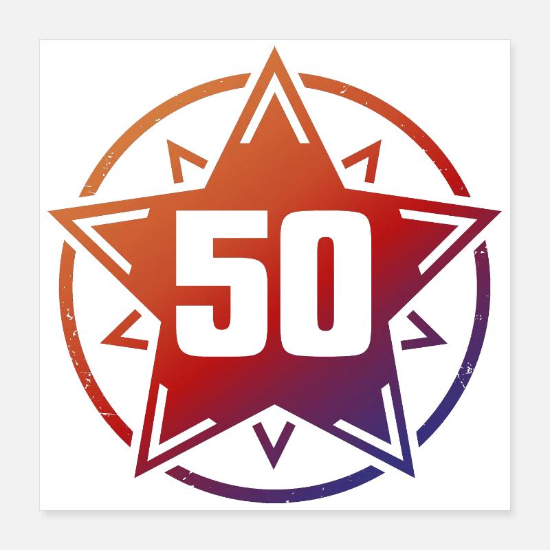 Super Star 50 Poster 40 x 40 cm