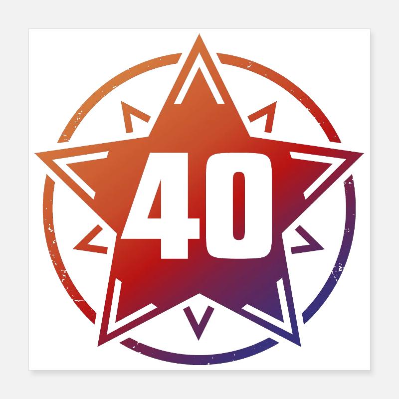 Superstar 40 Poster 16" x 16" (40x40 cm)