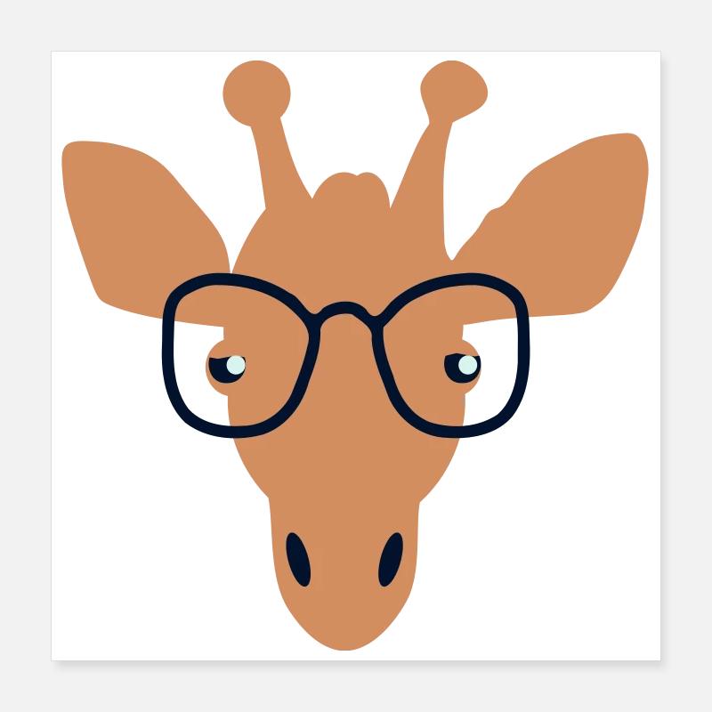 Giraffe with a view Poster 16" x 16" (40x40 cm)