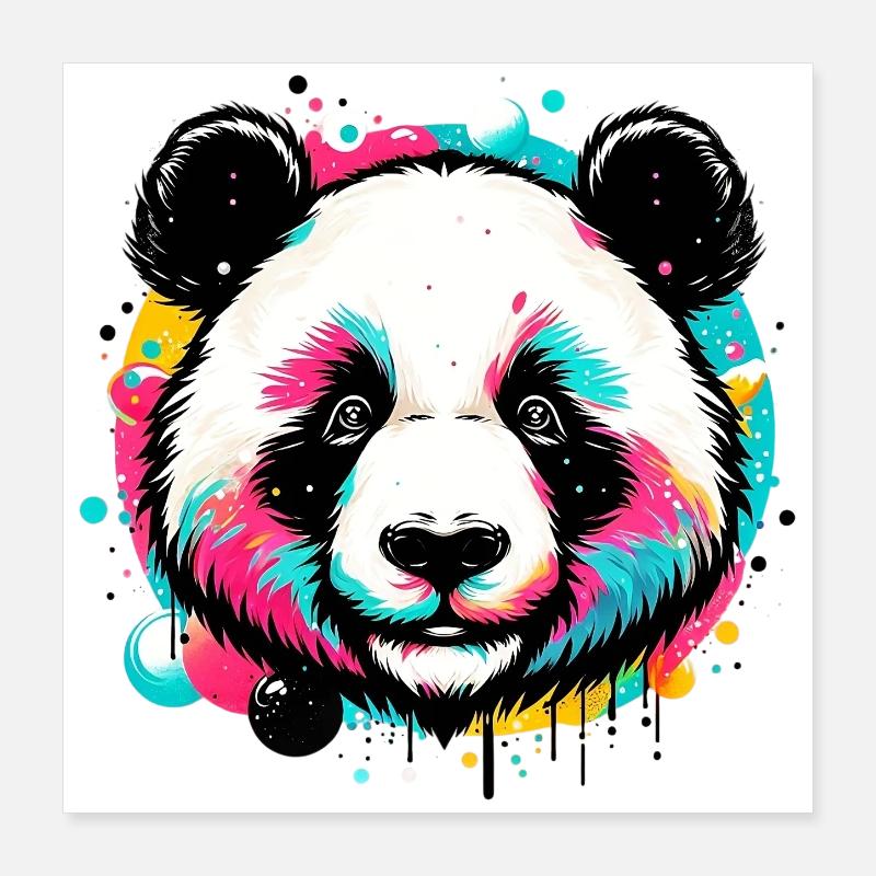 Panda Poster 40x40 cm