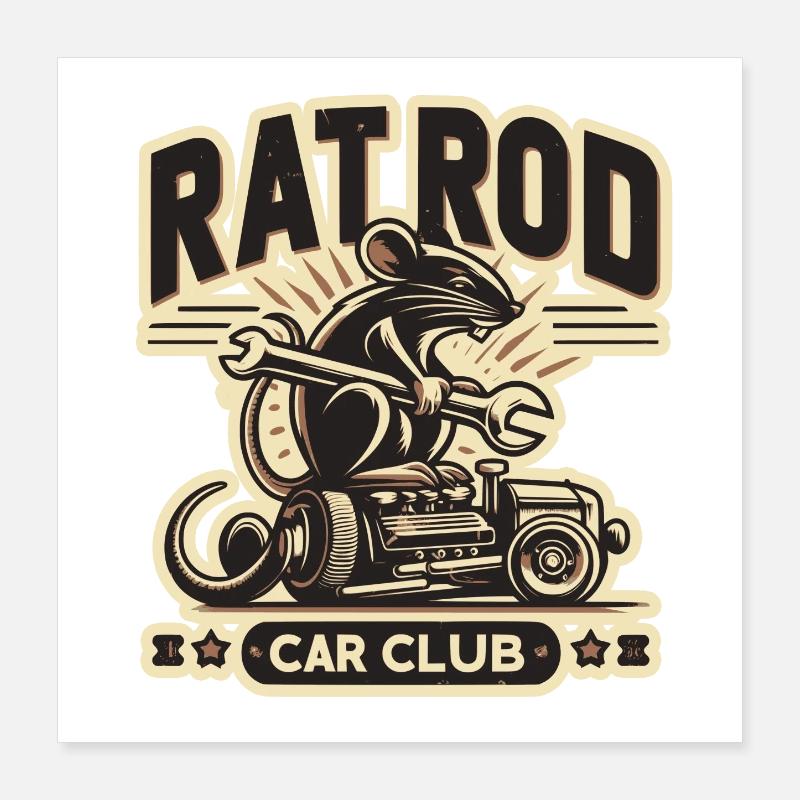 Ratsking Ratlook Shirt – Rustikaler Custom Style Poster 40x40 cm