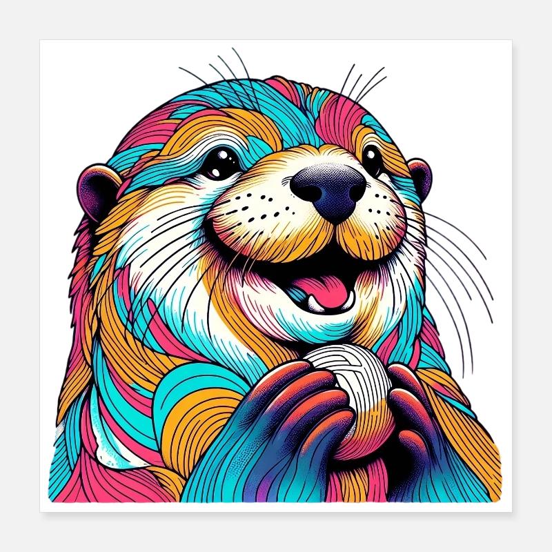 Otter Poster 40x40 cm