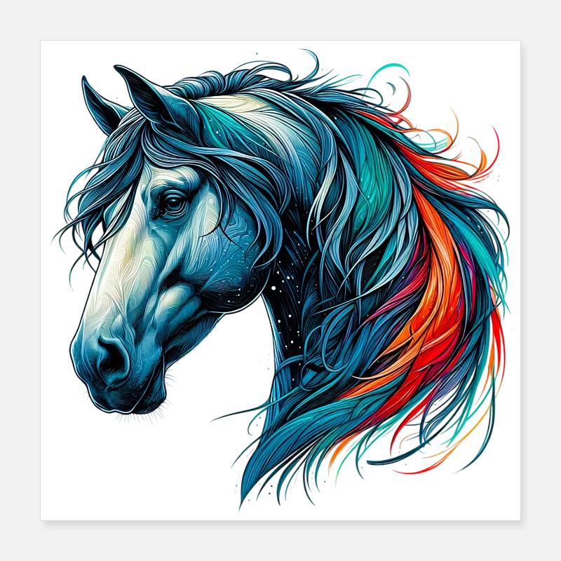 Cheval Poster 40 x 40 cm