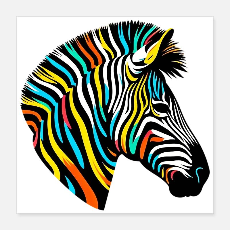 Zebra Poster 40x40 cm