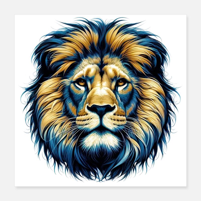 Lion Poster 40 x 40 cm