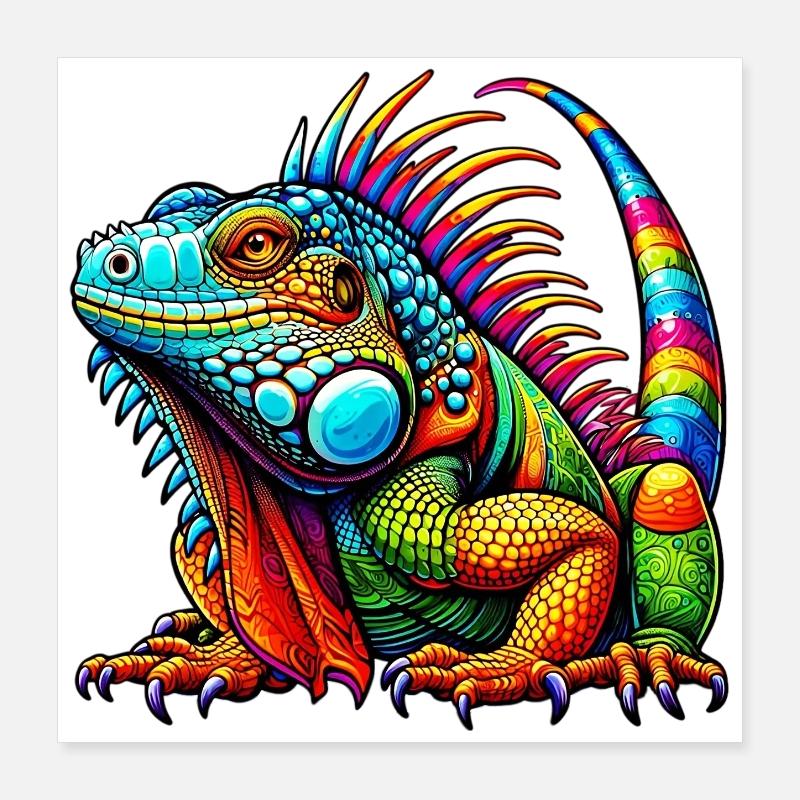 Iguane Poster 40 x 40 cm