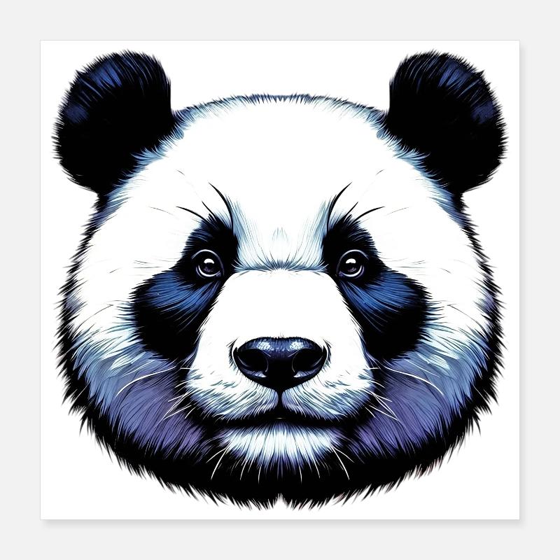 Panda Poster 40 x 40 cm