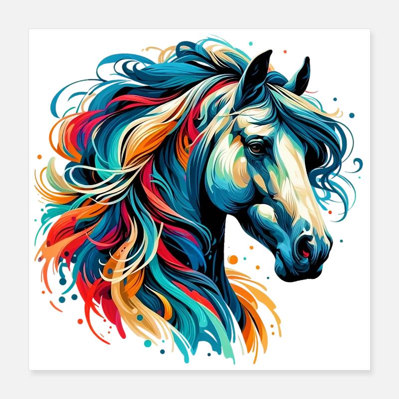 Pferd Poster 40x40 cm