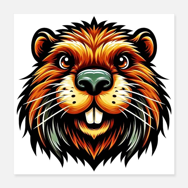 Castor Poster 40 x 40 cm