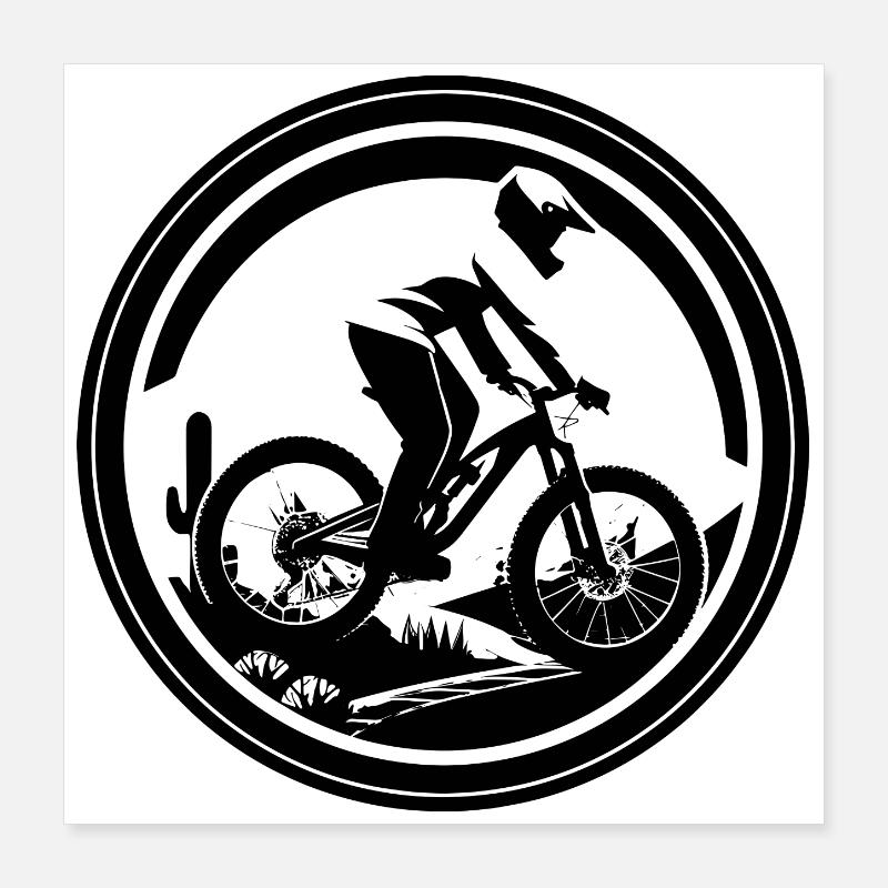 Mountain biking Poster 16" x 16" (40x40 cm)