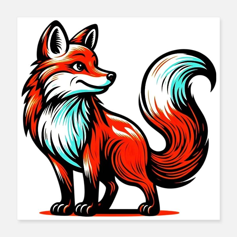 Fuchs Poster 40x40 cm