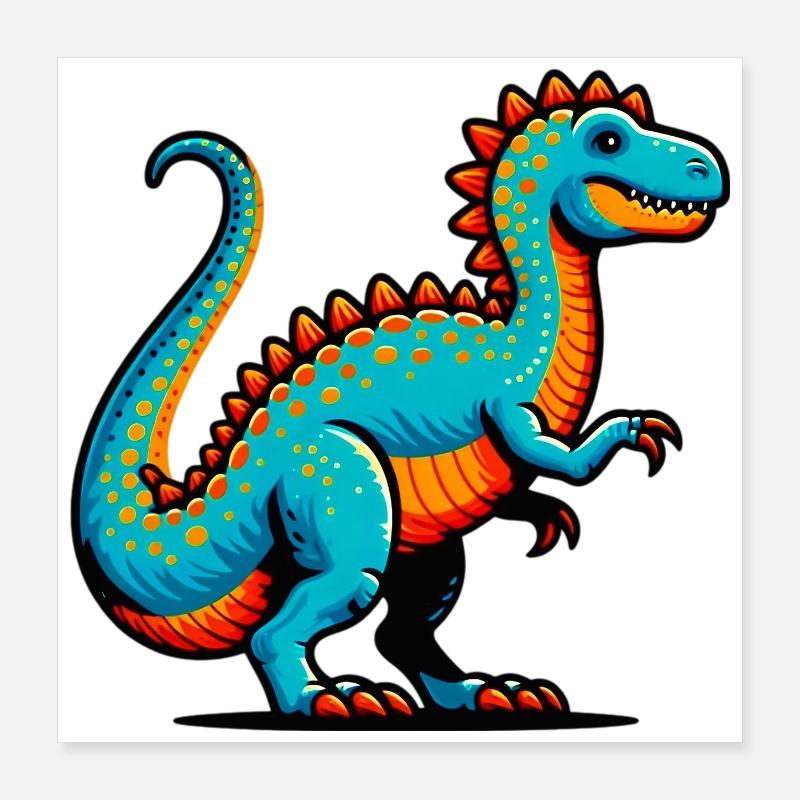 Dinosaure Poster 40 x 40 cm