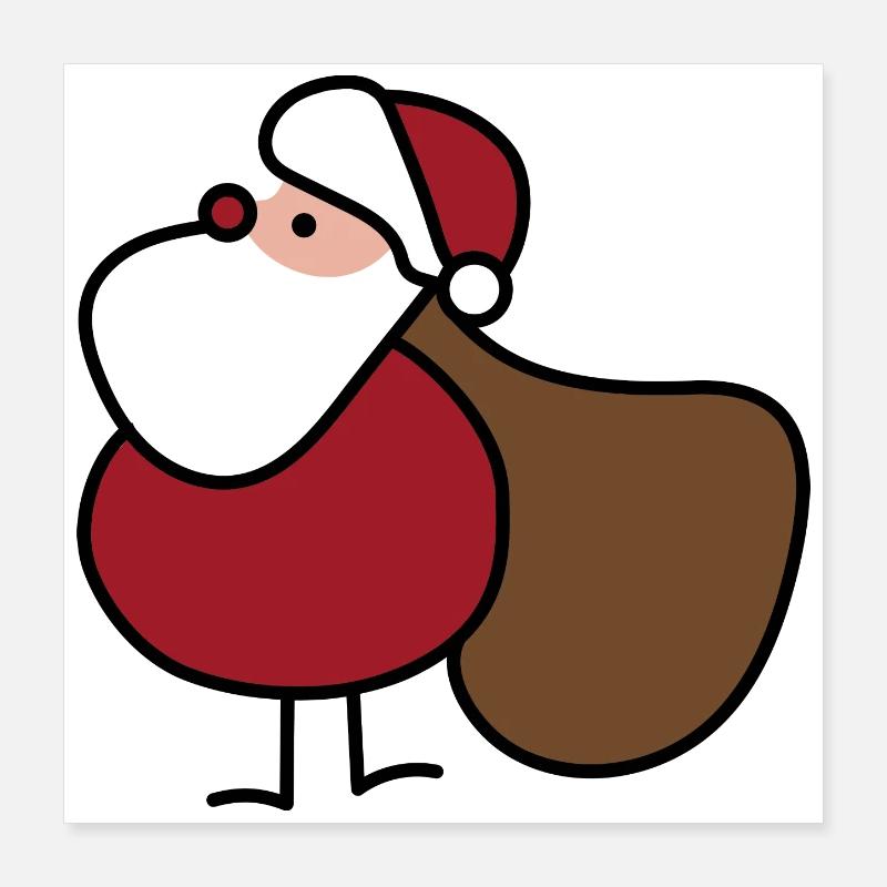 Père Noël Poster 40 x 40 cm