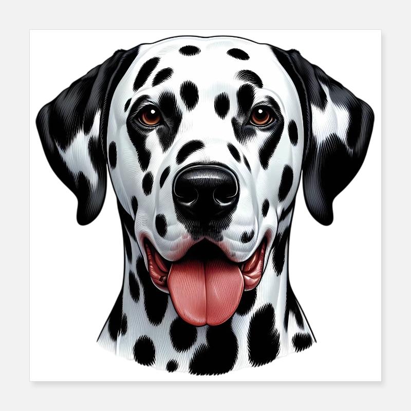 Chien dalmatien Poster 40 x 40 cm