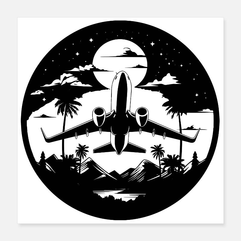 Graphisme d’avion Poster 40 x 40 cm