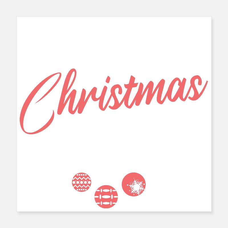 Équipage de Noël flocon de neige Noël Logo de Noël Poster 40 x 40 cm