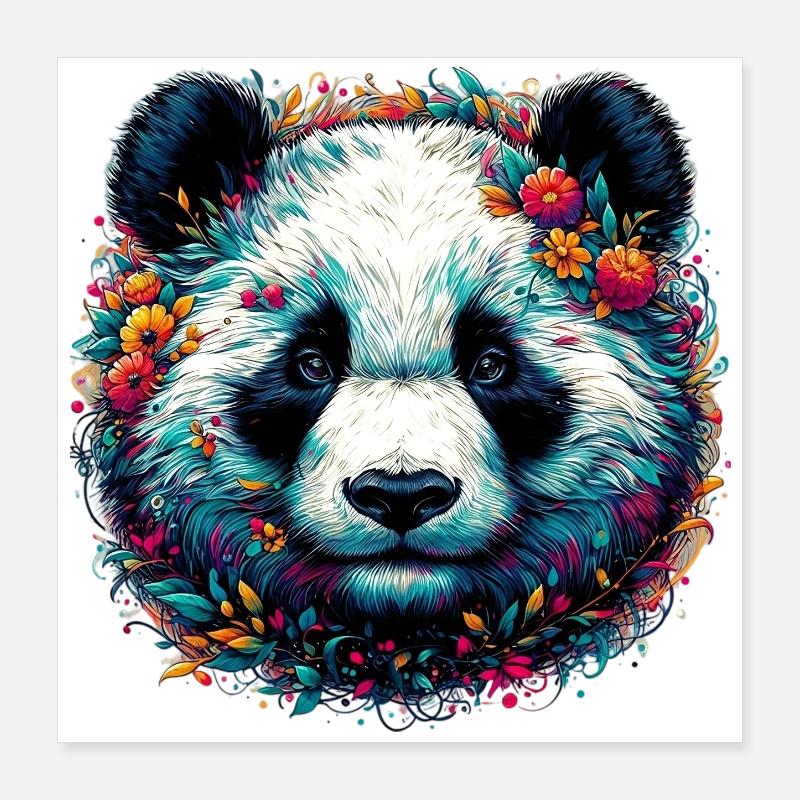 Panda Poster 16" x 16" (40x40 cm)