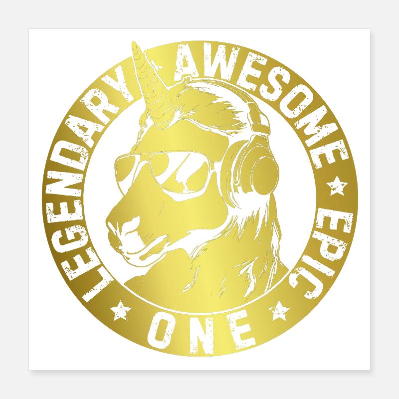 LEGENDARY AWESOME EPIC ONE Poster 16" x 16" (40x40 cm)