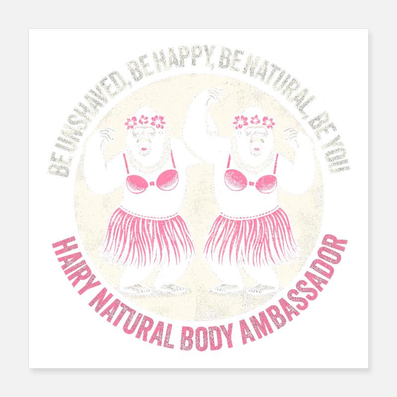 Hula Dancer Gorilla Celebration Tee Poster 40 x 40 cm