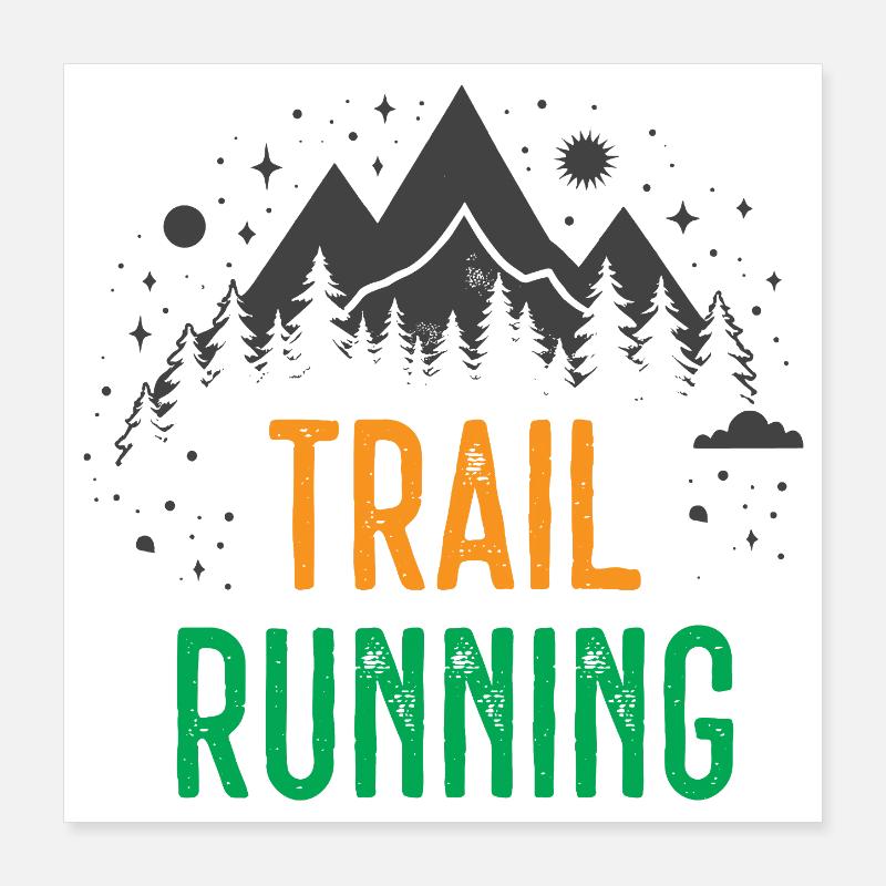 Trail Running  Poster 16" x 16" (40x40 cm)