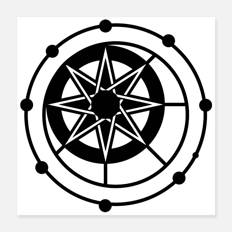 Celestial Astrolabe Crop Circle Poster 16" x 16" (40x40 cm)